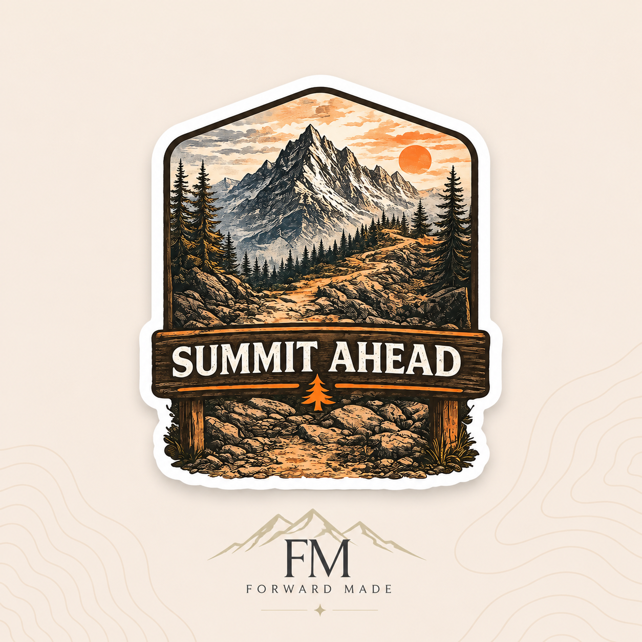 Summit Ahead Vinyl Sticker