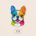 Color Pop French Bulldog Vinyl Sticker
