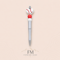 Baseball Heart Beaded Pen